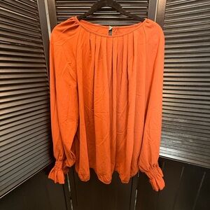 SHEIN Rust Orange Blouse